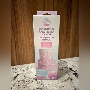 Frost Form Pink Floral Stencil Liners for Cake Decorating